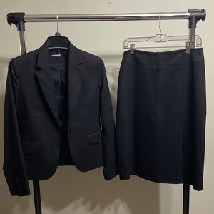 Black Suit Mini Skirt Set